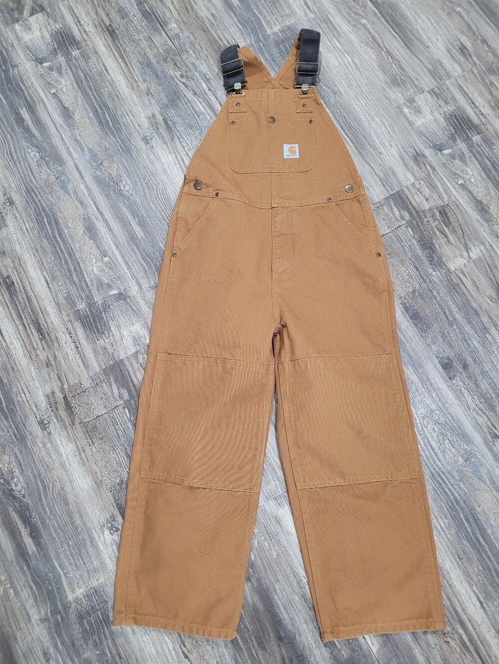 Carhartt Overalls Youth ( big kids) sz 10 Brown